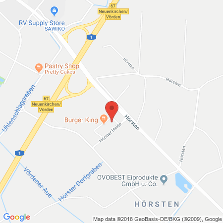 Position der Autogas-Tankstelle: Aral Tankstelle in 49434, Neuenkirchen