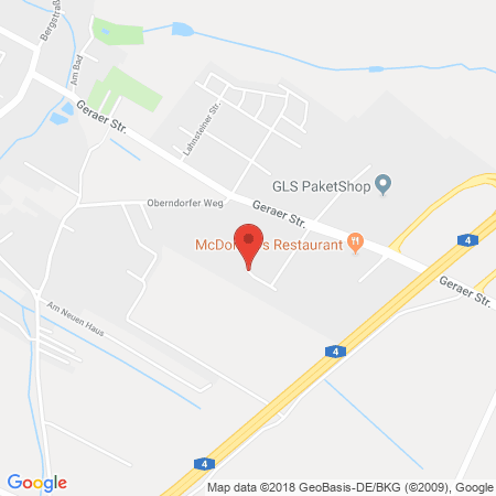 Position der Autogas-Tankstelle: Shell Tankstelle in 07629, Hermsdorf