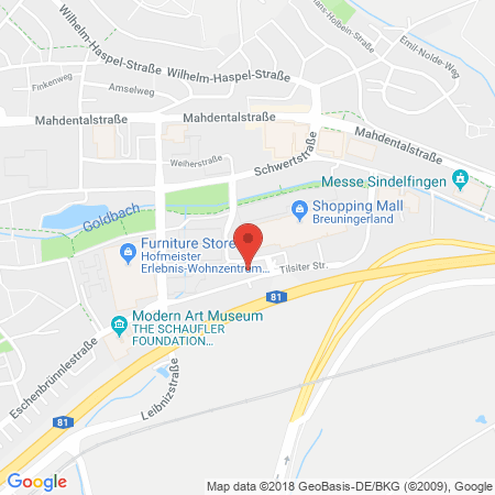 Position der Autogas-Tankstelle: Bavaria Petrol in 71065, Sindelfingen