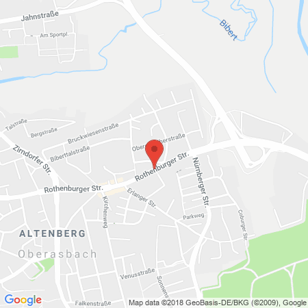 Position der Autogas-Tankstelle: Agip Tankstelle in 90522, Oberasbach