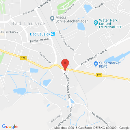 Position der Autogas-Tankstelle: Total Bad Lausick in 04651, Bad Lausick