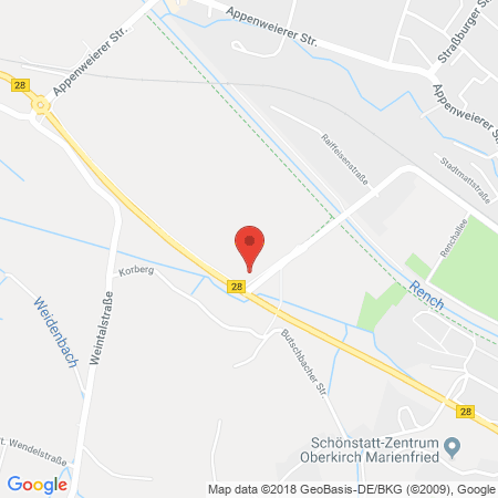 Position der Autogas-Tankstelle: Shell Tankstelle in 77704, Oberkirch