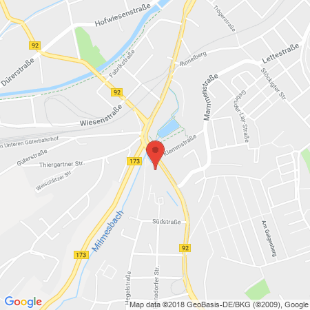 Position der Autogas-Tankstelle: Agip Tankstelle in 08527, Plauen