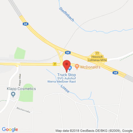 Position der Autogas-Tankstelle: Aral Tankstelle in 37235, Hessisch Lichtenau