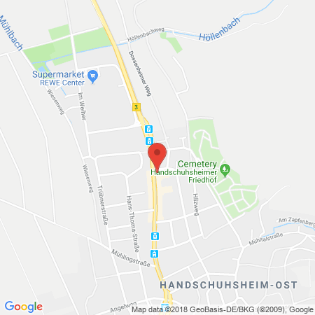 Position der Autogas-Tankstelle: Shell Tankstelle in 69121, Heidelberg