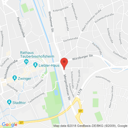 Standort der Tankstelle: ARAL Tankstelle in 97941, Tauberbischofsheim