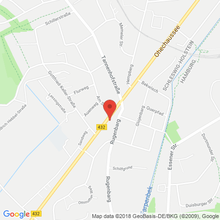 Position der Autogas-Tankstelle: Shell Tankstelle in 22848, Norderstedt