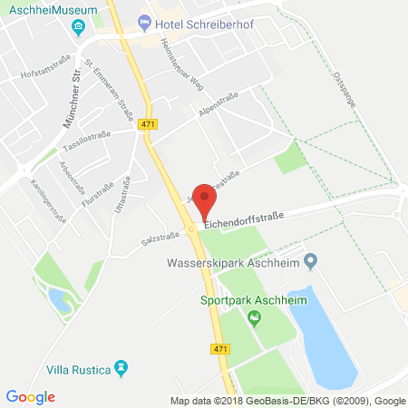 Position der Autogas-Tankstelle: Agip Tankstelle in 85609, Aschheim