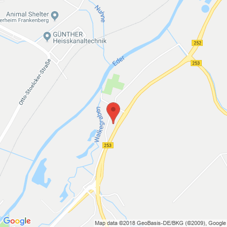 Position der Autogas-Tankstelle: Bft Tankstelle Alte Huette in 35066, Frankenberg