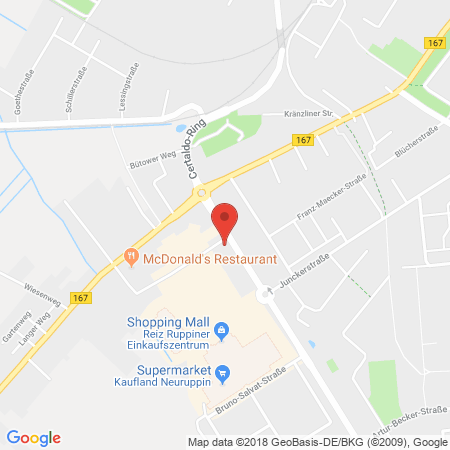 Position der Autogas-Tankstelle: Shell Tankstelle in 16816, Neuruppin