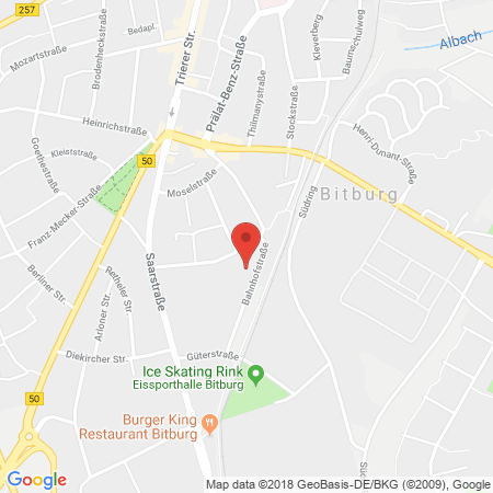 Position der Autogas-Tankstelle: Raiffeisen Rhein-ahr-eifel Handelsgesellschaft Mbh in 54634, Bitburg