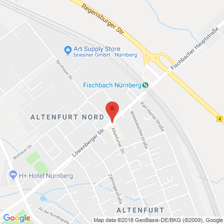 Position der Autogas-Tankstelle: Agip Tankstelle in 90475, Nuernberg