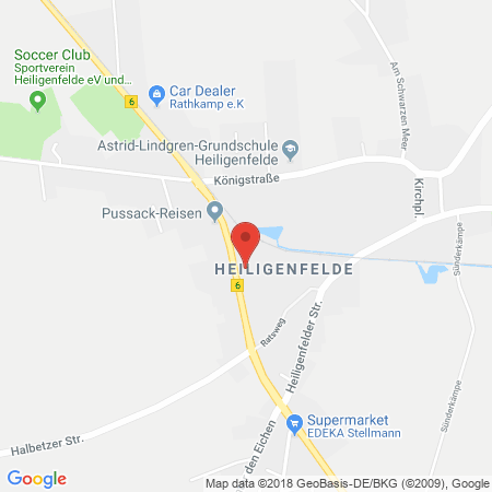 Position der Autogas-Tankstelle: Raiffeisen-warengenossenschaft Niedersachsen Mitte Eg in 28857, Syke-heiligenfelde