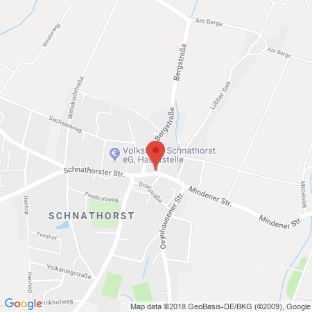 Position der Autogas-Tankstelle: Tankstelle Schnathorst in 32609, Hüllhorst