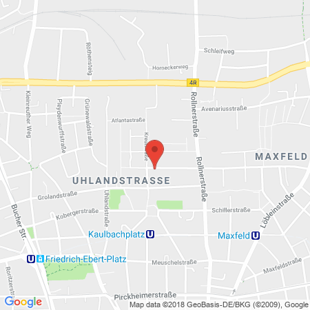 Position der Autogas-Tankstelle: Supol Tankstelle in 90408, Nuernberg