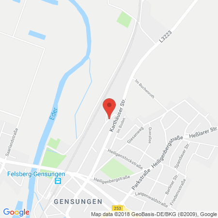 Position der Autogas-Tankstelle: Autohaus Hilgenberg in 34587, Felsberg