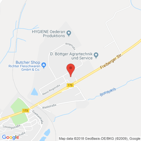 Position der Autogas-Tankstelle: Bft- Tankstelle Die Schneider Gruppe Gmbh in 09569, Oederan