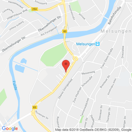 Standort der Tankstelle: Tankcenter Tankstelle in 34212, Melsungen