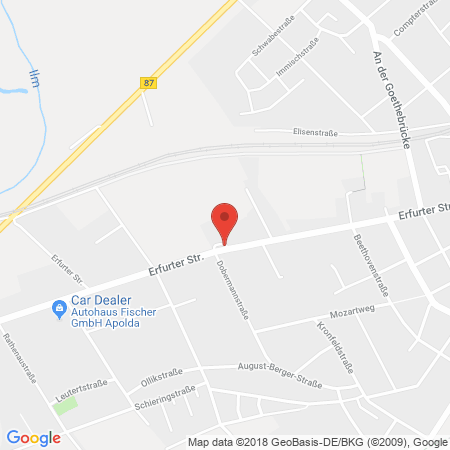 Position der Autogas-Tankstelle: Tankcenter Apolda in 99510, Apolda