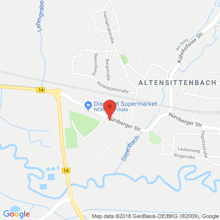 Position der Autogas-Tankstelle: AVIA Tankstelle in 91217, Hersbruck