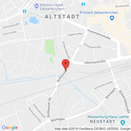 Position der Autogas-Tankstelle: Bft-service Center Lipinski in 45879, Gelsenkirchen