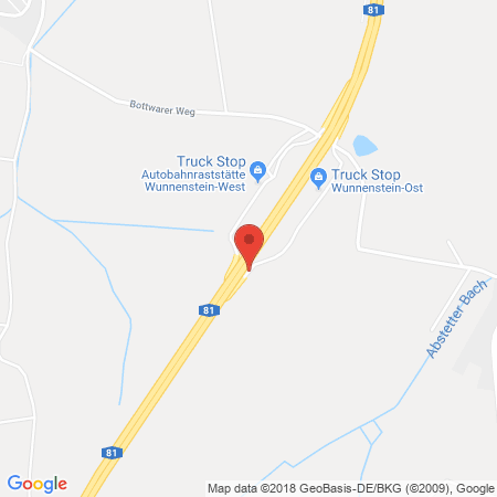 Position der Autogas-Tankstelle: Total Ilsfeld in 74360, Ilsfeld