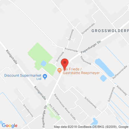 Position der Autogas-Tankstelle: AVIA Tankstelle in 26810, Westoverledingen