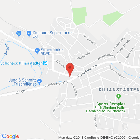 Position der Autogas-Tankstelle: Calpam Tankstelle in 61137, Schoeneck