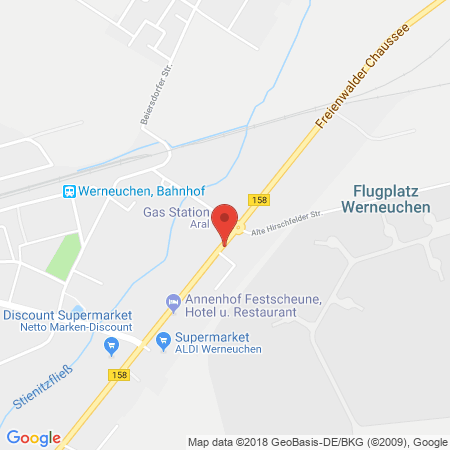 Standort der Tankstelle: ARAL Tankstelle in 16356, Werneuchen
