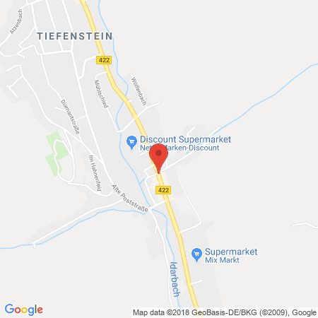 Position der Autogas-Tankstelle: Autohaus Barth & Frey in 55743, Idar-Oberstein
