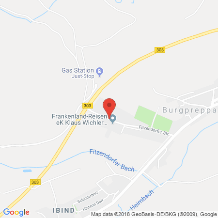 Position der Autogas-Tankstelle: Just Stop in 97496, Burgpreppach