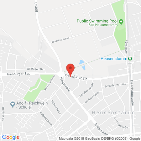 Position der Autogas-Tankstelle: Agip Tankstelle in 63150, Heusenstamm