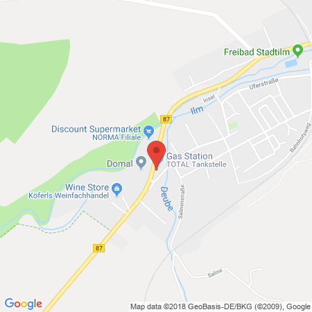 Standort der Tankstelle: TotalEnergies Tankstelle in 99326, Stadtilm