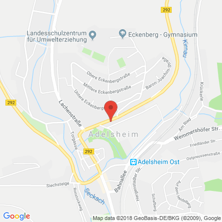 Position der Autogas-Tankstelle: Esso Tankstelle in 74740, Adelsheim
