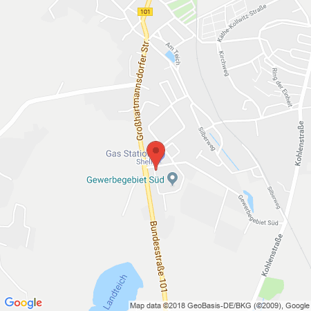 Position der Autogas-Tankstelle: Shell Tankstelle in 09618, Branderbisdorf