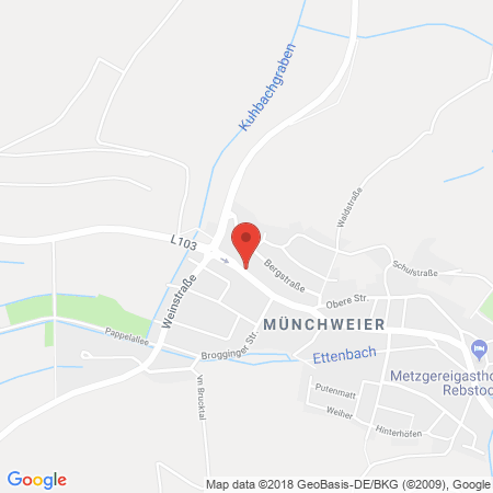 Position der Autogas-Tankstelle: Aral Tankstelle in 77955, Ettenheim-münchweier