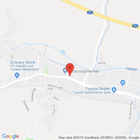 Standort der Tankstelle: Tankcenter Tankstelle in 98529, Suhl-Maebendorf