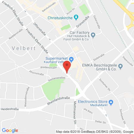 Position der Autogas-Tankstelle: Total Velbert in 42549, Velbert