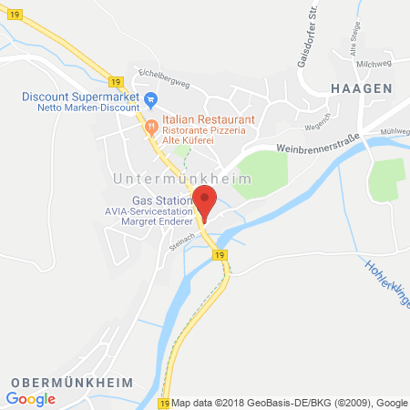 Standort der Tankstelle: AVIA Tankstelle in 74547, Untermünkheim