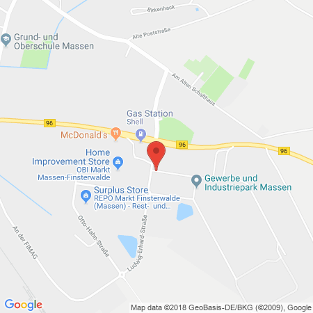 Position der Autogas-Tankstelle: Autogarant GmbH in 03238, Finsterwalde / Massen