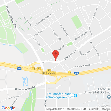 Position der Autogas-Tankstelle: HEM Tankstelle in 44149, Dortmund