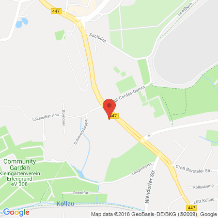 Position der Autogas-Tankstelle: HEM Tankstelle in 22453, Hamburg