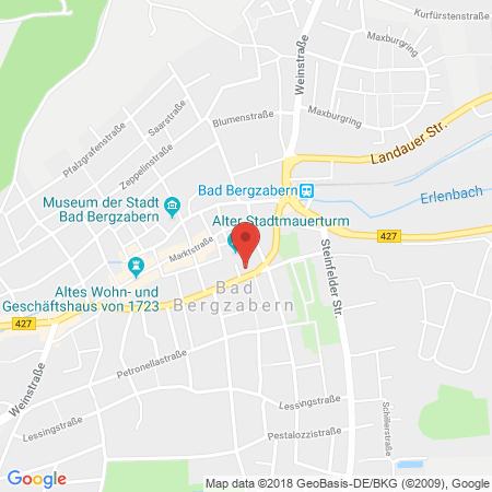 Position der Autogas-Tankstelle: HEM Tankstelle in 76887, Bad Bergzabern