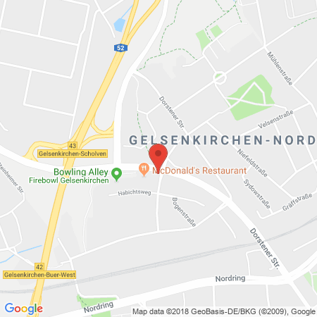 Position der Autogas-Tankstelle: HEM Tankstelle in 45894, Gelsenkirchen