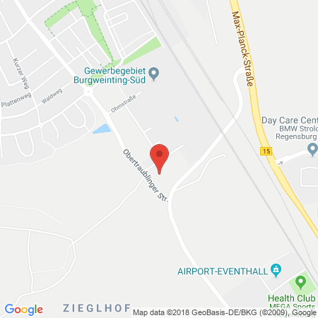 Position der Autogas-Tankstelle: HEM Tankstelle in 93055, Regensburg