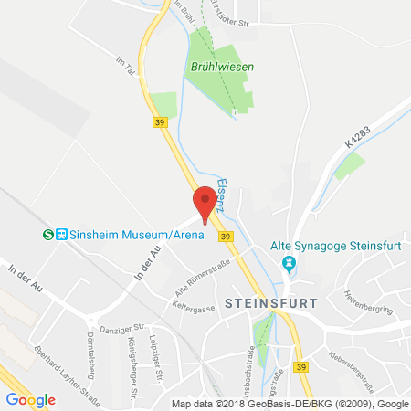 Position der Autogas-Tankstelle: HEM Tankstelle in 74889, Sinsheim