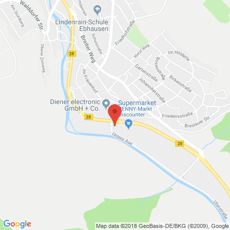 Position der Autogas-Tankstelle: HEM Tankstelle in 72224, Ebhausen