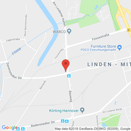 Position der Autogas-Tankstelle: HEM Tankstelle in 30453, Hannover
