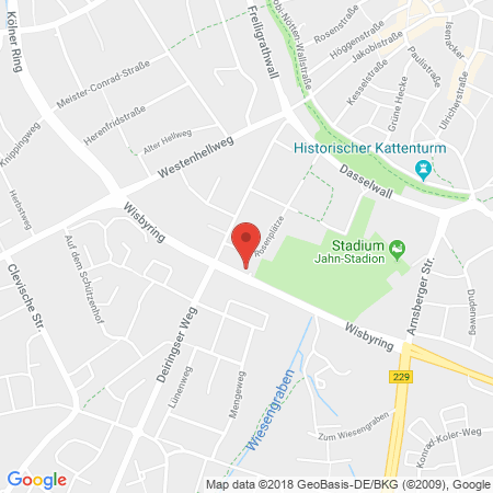 Position der Autogas-Tankstelle: HEM Tankstelle in 59494, Soest