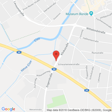 Position der Autogas-Tankstelle: Markenfreie Ts Buende in 32257, Buende